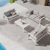 Heynemo Aluminum Outdoor Patio Furniture Set, Outdoor Sectional Metal Sofa with 5'' Cushion & Coffee Table for Balcony, Garden - 4 of 4