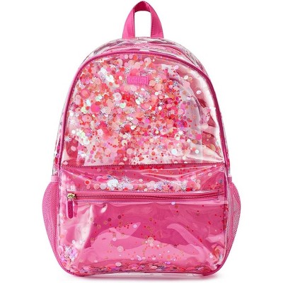 Packed Party Backpack, Women's Fashion Shoulder Knit Book Bag; Trendy Unicorn Confetti Look for Work and Travel (Pink - Sweet Tart)