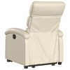vidaXL Cream Faux Leather Power Lift Recliner Armchair with Manual Recline and Side Pocket for Living Room Comfort - 4 of 4