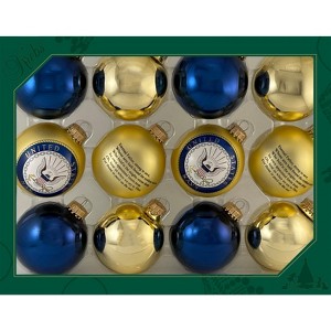 Christmas By Krebs - 67mm / 2.625" Designer Glass Baubles [12 Pieces] - 1 of 4