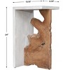 Uttermost Intersect Modern Accent Table, Brown/White - 3 of 4