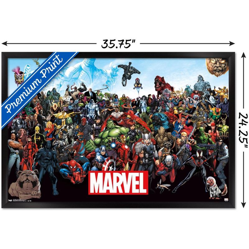 Trends International Marvel Comics - The Marvel Lineup Framed Wall Poster Prints, 3 of 7