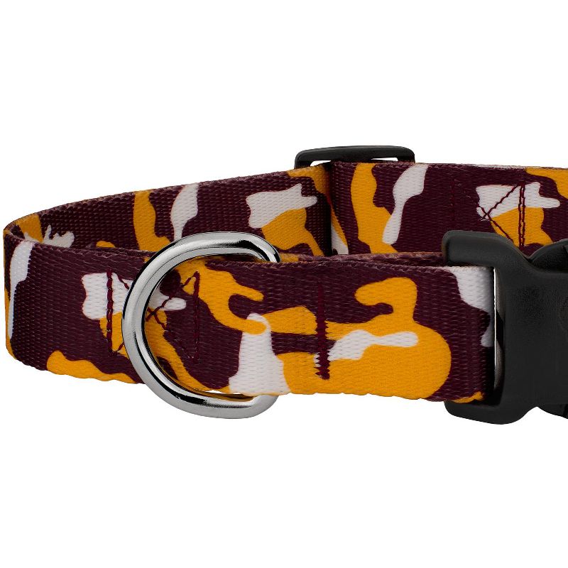 Country Brook Petz® Deluxe Burgundy and Gold Camo Dog Collar Limited Edition - Made in the U.S.A, 4 of 5