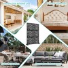 TUYOHW Metal Privacy Screen Outdoor, Decorative Privacy Panels, Freestanding Privacy Screen for Patio, Garden, Pool (White Square) - 3 of 4