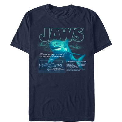 Men's Jaws Shark Blueprint T-shirt : Target