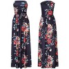 Clearlove Women Strapless Casual Loose Ruched Long Maxi Dress with Pockets - 4 of 4