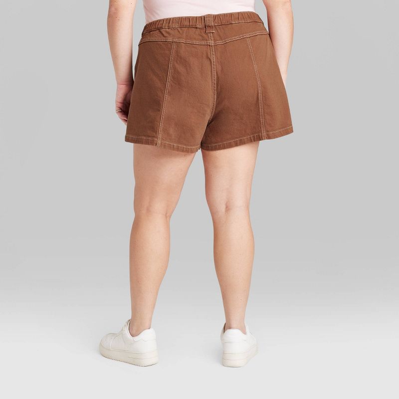 Women's Pull-On Cargo Jean Shorts - Wild Fable™, 4 of 5