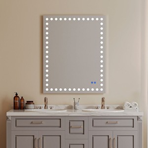 LED Bathroom Mirror,Wall Mounted Anti-Fog Memory Rectangular Vanity Mirror With Lights,Hollywood Makeup Mirror Vertical Horizontal-The Pop Home - 1 of 4