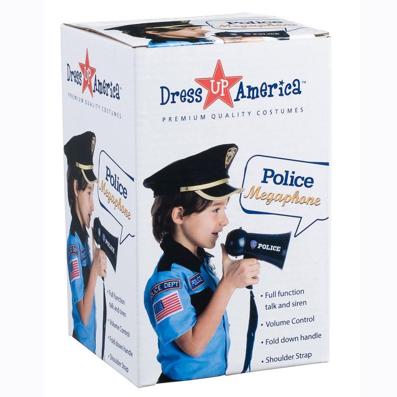 Dress Up America Pretend Play Police Officer's Megaphone with Siren Sound for Kids, 4 of 6