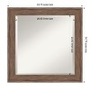 Amanti Art Pia Medium Brown Beveled Framed Bathroom Vanity Wall Mirror - 3 of 4