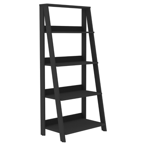 55 Modern 4 Shelf Ladder Bookshelf Black Saracina Home Target