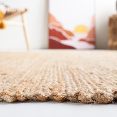 Bohemian Gold & Natural Hand-Woven Jute 9' x 12' Area Rug
