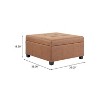 Kumasinova 35" Square Storage Ottoman Bench,Versatile Foot Rest with Tufted Waffle Stitching,Bed Bench with Soft-Close Lid,Ottomans for Living Room - 2 of 4