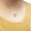 Haus of Brilliance Silver 1/6 Cttw Blue Diamond Tree of Life and Circle Pendant Necklace - 4 of 4