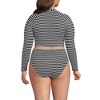 Lands' End Women's Crochet Long Sleeve Bikini Top and High Waisted Bottoms Swimsuit Set - 2 of 4