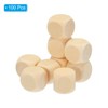Unique Bargains Unfinished Smooth Surface DIY Craft Blank Wooden Blocks 100 Pcs - 3 of 4
