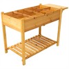 YONWAY Wooden Raised Garden Bed, Wood Outdoor Garden Raised Planter Box with Legs for Vegetables, Backyard, Patio - 4 of 4