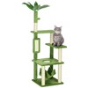 FURNIinspire Pet Tower Cat Tree Cat Tower Cat Playhouse With Scratching Post, Platforms, Play Ball, Cute Pet Furniture, Green, 19.25"*19.25"*56" - 2 of 4