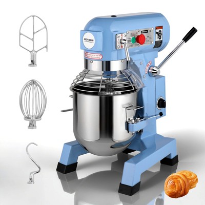 ROVSUN 15QT Commercial Food Mixer, 550W Electric Commercial Dough Mixer with 3-Speeds Adjustable