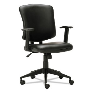 Alera Alera Everyday Task Office Chair, Bonded Leather Seat/Back, Supports Up to 275 lb, 17.6" to 21.5" Seat Height, Black - 1 of 4