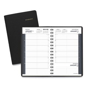 Daily Appointment Book with 15-Minute Appointments, One Day/Page: Mon to Sun, 8 x 5, Black Cover, 12-Month (Jan to Dec): 2026 - 1 of 4
