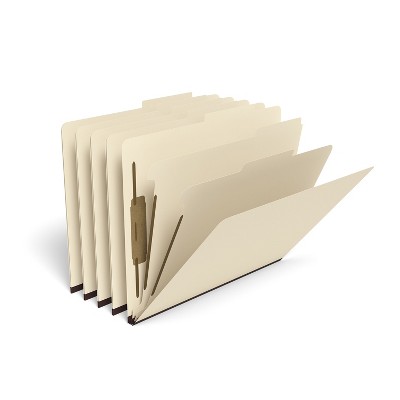 MyOfficeInnovations Paperboard Classification Folders 2/5 Top Tab Ltr 2 Div Manila 10/BX 384872