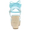 Allegra K Women's Platform Strappy Lace-up Flip Flops Wedge Sandals - 3 of 4
