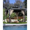 10x10 Ft Hardtop Gazebos with Heavy Duty Double Roof, Nettings and Curtains - 2 of 4
