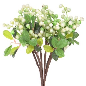 Unique Bargains Foam Handmade Lifelike Durable Artificial Holly Berry 9.8" - 1 of 4