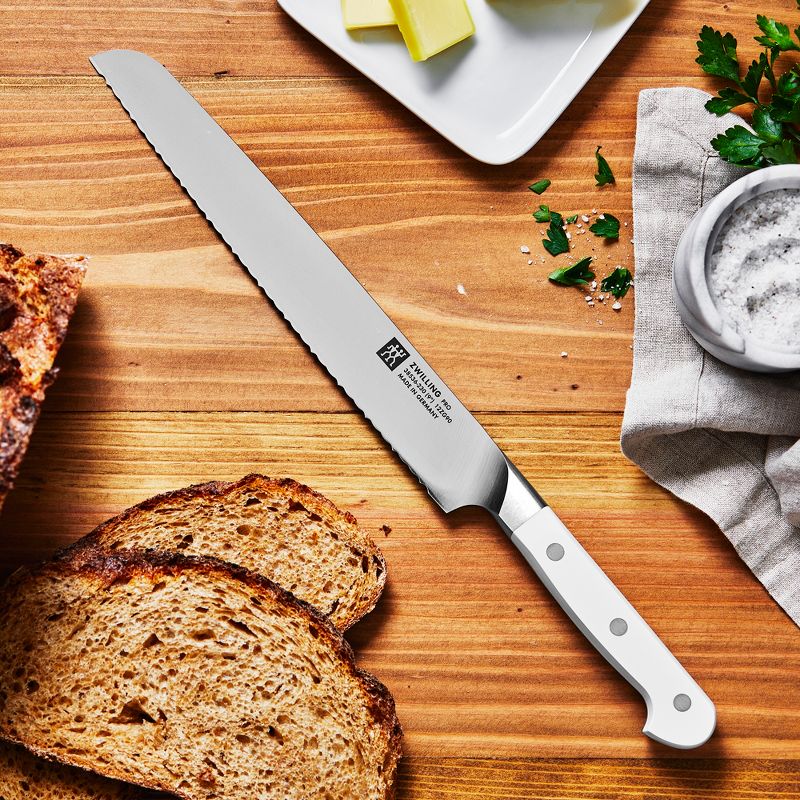 ZWILLING Pro Le Blanc 9-inch Z15 Serrated Bread Knife, 3 of 4