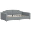 vidaXL Day Bed Light Grey 100x190 cm - Versatile Fabric Sofa Bed with Padded Foam, Sturdy Wood/Metal Frame, Modern Design, Easy Assembly - 2 of 4