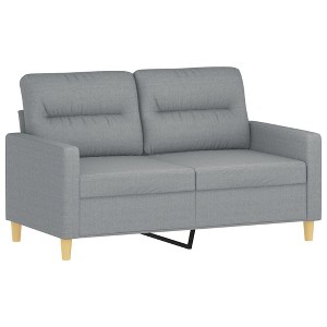 vidaXL Sofa Accent Upholstered Sofa Couch Furniture for Living Room Fabric - Light Gray 47.2" - 1 of 4