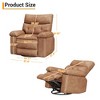 homfan Electric Recliner Chair - PU Leather 360° Swivel Recliner with Heat and Massage, Comfortable Lazy Chair for Living Room, Bedroom, Nursery - 3 of 4
