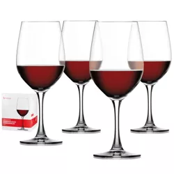 Spiegelau Wine Lovers Bordeaux Wine Glasses Set of 4 - Crystal, Classic Stemmed, Dishwasher Safe, Red Wine Glass Gift Set - 20.5 oz