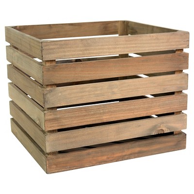 Large Wood Milk Crate Natural Threshold Target Inventory