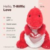 Bearington T-Riffic The Love Dinosaur Valentine's Day Plush, 12 Inches Red Stuffed Animal with Soft Fur - 2 of 4