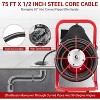 50ft Drain Cleaning Machine, 1/2 Inch Electric Drain Auger with 6 Cutters & Foot Switch, Portable Sewer Snake for 2" to 4" Pipes - 4 of 4