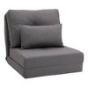 NicBex Polyester Convertible Lazy Sofa Chair with Adjustable Backrest,Folding Upholstered Lounge Chair,Modern Sofa Chair for Living Room - 2 of 4