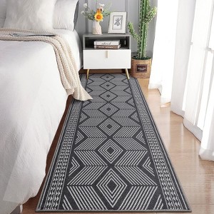 COZONY Washable Area Rug Modern Geometric Floor Carpet Soft Textured Neutral Rug Non-Slip,Stain-Resistant Low Pile Throw Rugs for Living Room,Bedroom - 1 of 4