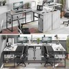 Bestier L Shaped Desk 95" Computer Corner Desk Long Table with Storage for Home Office - 3 of 4