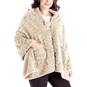 Hello Mello Women's The Coziest Plush Blanket Wrap - 1 of 4