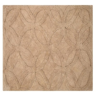 Knightsbridge Arch Bath Rug Cotton Non Skid Back, Natural
