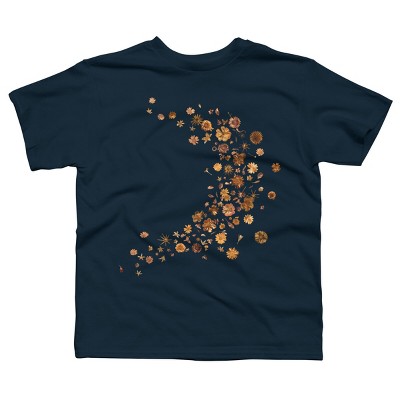 Boy's Design By Humans Golden Flower Buds Breeze By designnatures T-Shirt