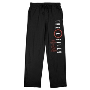 The X-Files Series Logo Men's Black Graphic Sleep Pants - 1 of 2