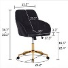 NicBex Adjustable Office Chair with Wheels,Modern Ergonomic Computer Chair,Swivel Velvet Upholstered Desk Chair for Adult, Student - 3 of 4