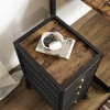File Cabinet, Mobile Filing Cabinet Fits Letter Size or A4, Fabric File Cabinet on Wheels, Small Under Desk Storage Cabinet, Black - 4 of 4