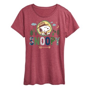 Women's - Peanuts - Ranger Snoopy Short Sleeve Graphic T-Shirt - 1 of 4