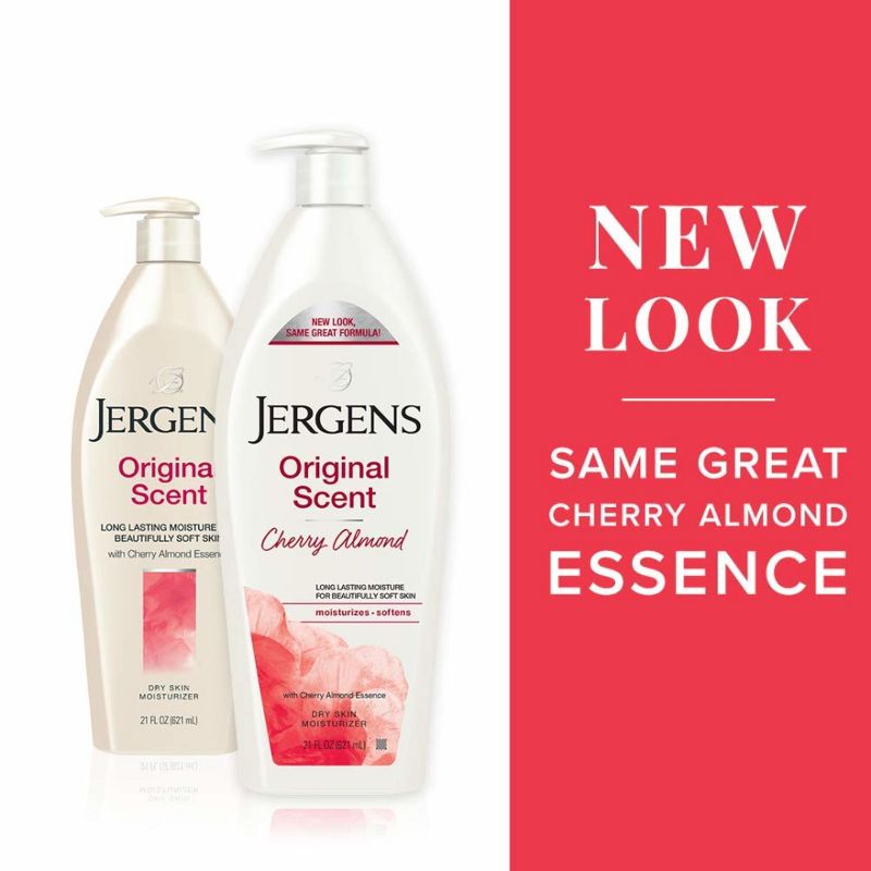 Jergens Original Scent with Cherry Almond Essence Dry Skin Moisturizer, Long Lasting Hydration, 4 of 13