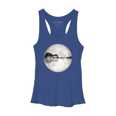 Women's Design By Humans Moonlight Nature Guitar II By Maryedenoa Racerback Tank Top