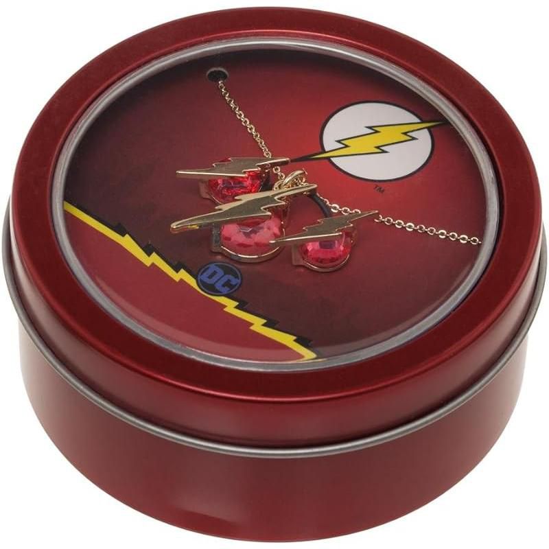 Dc Comics The Flash Necklace and Earrings Set With Collectible Tin, 2 of 5